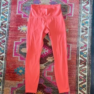 Lululemon Leggings 25” Size 6 Poppy Coral